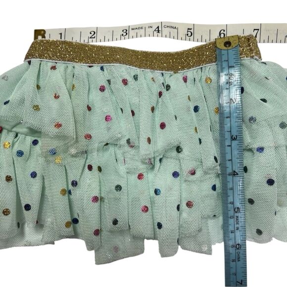 Baby Starters Tulle Ruffle Tutu Skirt Newborn Gold Glitter Dot Mesh Partywear - Picture 3 of 6